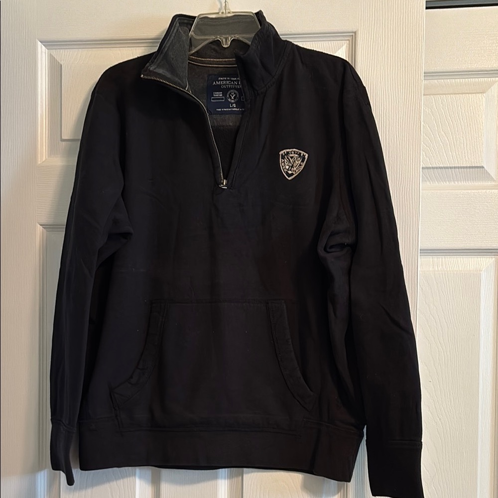 American Eagle Outfitters Black Zip Up Sweater